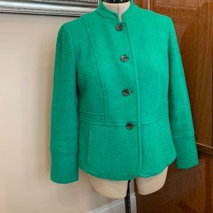 Kelly Green Talbots blazer/jacket, Size 12, stylish 4 button closure fully lined